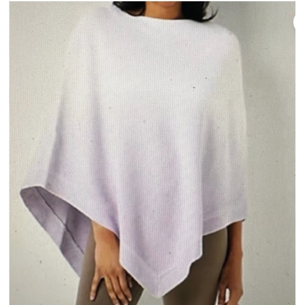 Barefoot Dreams CozyChic Ultra Lite Ombre Ocean Breeze Poncho Soft Violet OS NWT